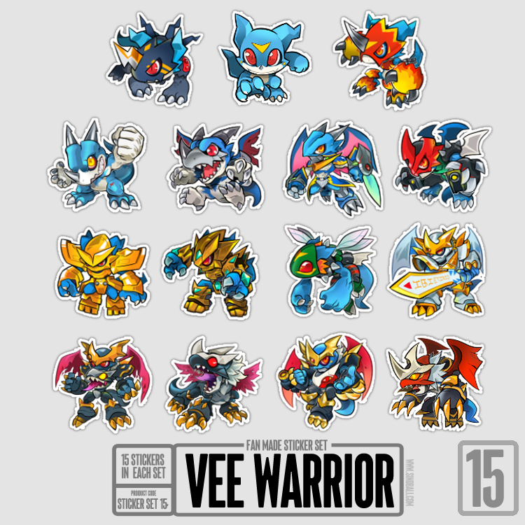 Vee Warriors - Fan Made Sticker Set