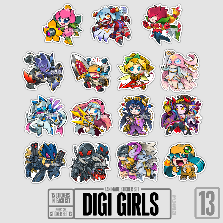 Digi Girls - Fan Made Sticker Set