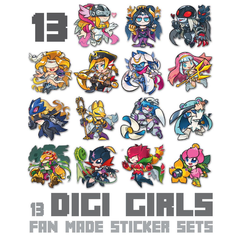 Digi Girls - Fan Made Sticker Set